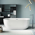STANO - Baignoire îlot design ovale BOSTON blanche 180 cm - vignette