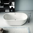 STANO - Baignoire îlot design ovale BOSTON blanche 142 cm - vignette