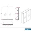 STANO - Armoire de toilette bloc-miroir FORTINA largeur 60 cm blanc - vignette