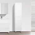 STANO - Grande armoire de rangement VERONA hauteur 176 cm blanc laqué 40 cm - vignette