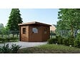 ALTANKA - Abri de jardin en bois - 8m2 - 3x3m - Traité - Ep. 28mm - Couleur: marron - DOM753 - vignette