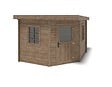 ALTANKA - Abri de jardin en bois - 8m2 - 3x3m - Traité - Ep. 28mm - Couleur: marron - DOM753 - vignette