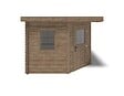 ALTANKA - Abri de jardin en bois - 8m2 - 3x3m - Traité - Ep. 28mm - Couleur: marron - DOM753 - vignette