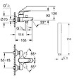 GROHE - Pack mitigeur mécanique bain douche Start Loop + Douchette 1 jet Vitalio Get Stick et flexible - vignette