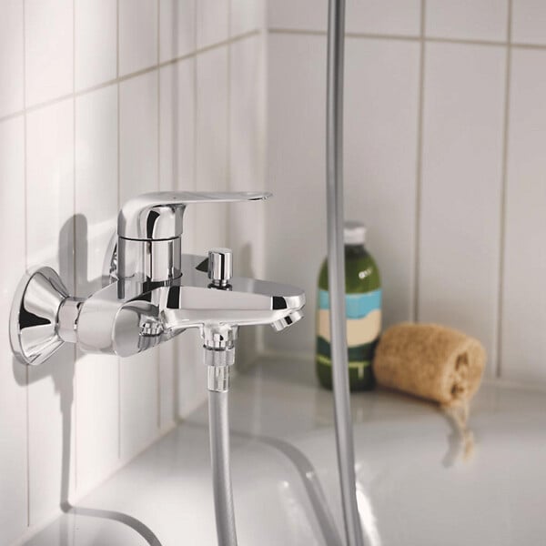 GROHE - Pack mitigeur mécanique Swift + Douchette 2 jets Vitalio Comfort 110 + Flexible1750 mm et support - large