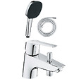 GROHE - Pack mitigeur mécanique bain douche Start + Douchette 2 jets Vitalio Comf. 110 + Flexible - vignette