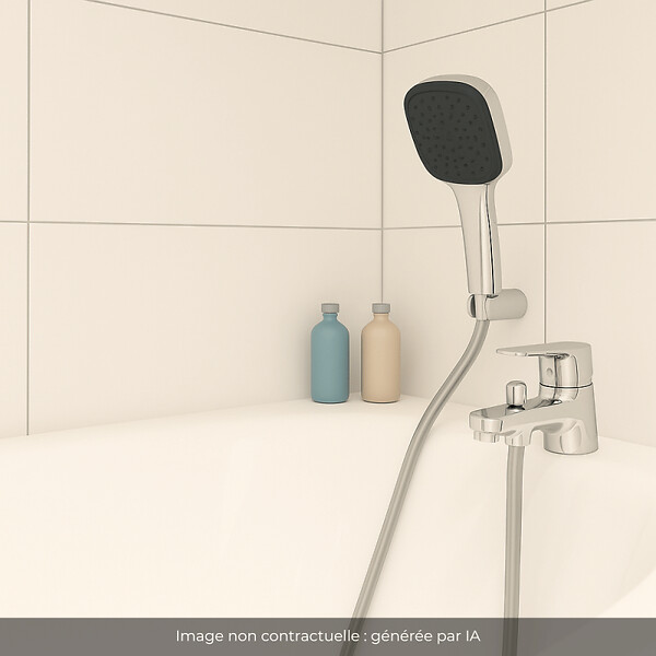 GROHE - Pack mitigeur mécanique bain douche Start + Douchette 2 jets Vitalio Comf. 110 + Flexible - large