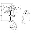 GROHE - Pack mitigeur mécanique bain douche Start + Douchette 2 jets Vitalio Comf. 110 + Flexible - vignette