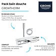 GROHE - Pack mitigeur bain thermostatique Grohtherm 2000 + Douchette 1 jet Vitalio Get Stick + Flexible - vignette