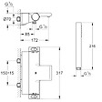 GROHE - Pack mitigeur bain thermostatique Grohtherm 2000 + Douchette 1 jet Vitalio Get Stick + Flexible - vignette