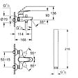 GROHE - Pack mitigeur bain douche  Swift + Douchette 1 jet Vitalio Get Stick + Flexible - vignette