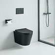STANO - Cuvette WC suspendu TERCERO noir mat - sans bride et avec frein de chute - vignette