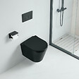STANO - Cuvette WC suspendu TERCERO noir mat - sans bride et avec frein de chute - vignette