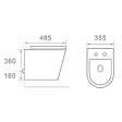 STANO - Cuvette WC suspendu TERCERO noir mat - sans bride et avec frein de chute - vignette