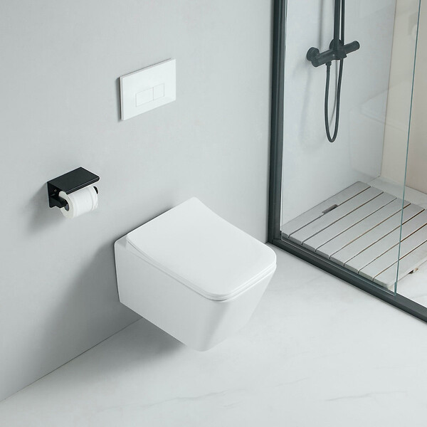 STANO - Cuvette WC suspendu CALETO - sans bride et avec frein de chute - large