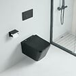 STANO - Cuvette WC suspendu CALETO noir mat - sans bride et avec frein de chute - vignette