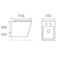 STANO - Cuvette WC suspendu CALETO noir mat - sans bride et avec frein de chute - vignette