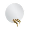 JACOB DELAFON - Miroir LED rond 2 trous + mitigeur lavabo encastré Grands Boulevards Laiton brossé + corps encastré - vignette