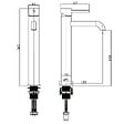 STANO - Robinet mitigeur lavabo réhaussé PICO noir mat - vignette