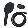 GROHE - Pack douchette 2 jets Vitalio Comfort 110 noir mat + Flexible de douche VitalioFlex Trend 1750 mm et support noir mat - vignette