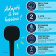 GROHE - Pack douchette 2 jets Vitalio Comfort 110 noir mat + Flexible de douche VitalioFlex Trend 1750 mm et support noir mat - vignette