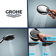 GROHE - Pack douchette 2 jets Vitalio Start 110 + Flexible de douche VitalioFlex Comfort 1750 et support - vignette