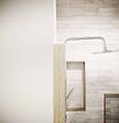 AURLANE - Porte de Douche Pivotante 80x195cm - Verre Trempe 8mm Anticalcaire - Alu Or Brosse - GOLD ELEMENTARY - vignette
