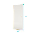 AURLANE - Porte de Douche Pivotante 80x180 cm en Verre Trempe 5 mm - Finition Or Brosse - GOLD ELEMENTARY - vignette
