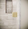 AURLANE - Porte de Douche Pivotante 70x180 cm en Verre Trempe 5 mm - Finition Or Brosse - GOLD ELEMENTARY - vignette