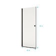 AURLANE - Porte de Douche Pivotante 80x195cm - Verre Trempe 8mm Anticalcaire - Alu Noir - DARK ELEMENTARY - vignette