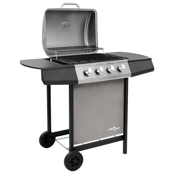 VIDAXL - vidaXL Barbecue gril à gaz avec 4 brûleurs Noir et argenté - large