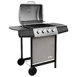VIDAXL - vidaXL Barbecue gril à gaz avec 4 brûleurs Noir et argenté - vignette