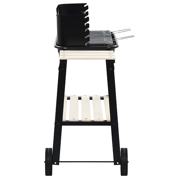 VIDAXL - vidaXL Barbecue au charbon de bois avec roulettes - large