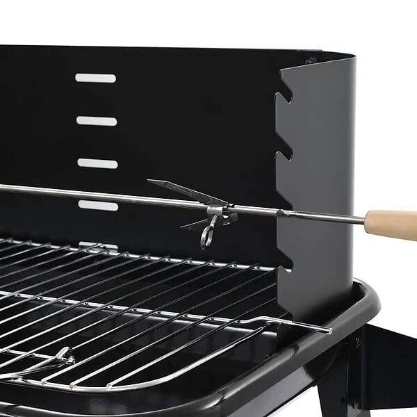 VIDAXL - vidaXL Barbecue au charbon de bois avec roulettes - large