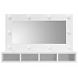 VIDAXL - vidaXL Armoire à miroir avec LED Blanc brillant 90x31,5x62 cm - vignette