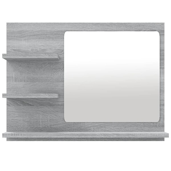 VIDAXL - vidaXL Miroir de bain Sonoma gris 60x10,5x45 cm Bois d'ingénierie - large