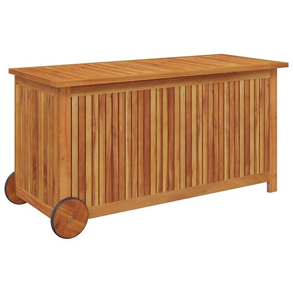 VIDAXL - vidaXL Boîte de rangement de jardin avec roues 113x50x58cm Bois acacia - large
