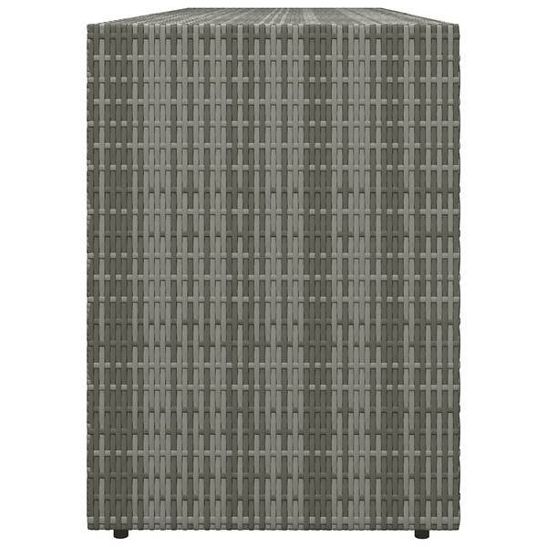 VIDAXL - vidaXL Armoire de rangement jardin Gris 198x55,5x80 cm Résine tressée - large