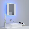 VIDAXL - vidaXL Armoire salle de bain à miroir LED Blanc 40x12x45 cm Acrylique - vignette