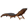 VIDAXL - vidaXL Chaises longues et coussins 2 pcs Gris foncé Bois massif acacia - vignette