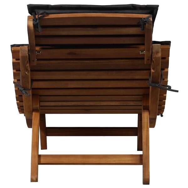 VIDAXL - vidaXL Chaises longues et coussins 2 pcs Gris foncé Bois massif acacia - large