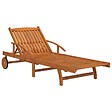 VIDAXL - vidaXL Chaises longues lot de 2 Bois d'acacia solide - vignette