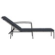 VIDAXL - vidaXL Chaises longues lot de avec table Résine tressée Gris - vignette