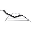 VIDAXL - vidaXL Chaises longues lot de 2 avec table aluminium noir - vignette