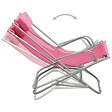 VIDAXL - vidaXL Chaises à bascule lot de 2 Acier Rose - vignette