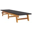 VIDAXL - vidaXL Chaises longues lot de 2 noir/marron résine tressée/bois acacia - vignette