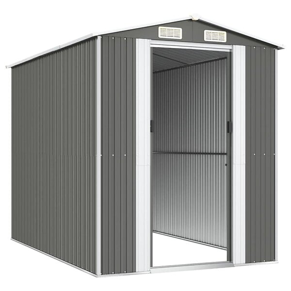 VIDAXL - vidaXL Abri de jardin Gris clair 192x274x223 cm Acier galvanisé - large