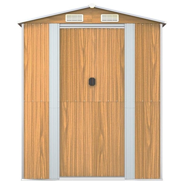 VIDAXL - vidaXL Abri de jardin Marron clair 192x108x223 cm Acier galvanisé - large