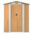 VIDAXL - vidaXL Abri de jardin Marron clair 192x108x223 cm Acier galvanisé - vignette