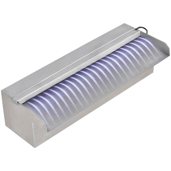VIDAXL - vidaXL Fontaine rectangulaire de piscine avec LED Inox 30 cm - large